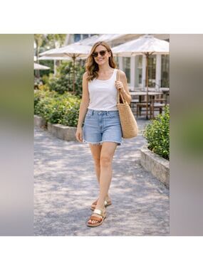 Sam & Libby Gold & Brown Two-Strap Slides | Women’s Size 8